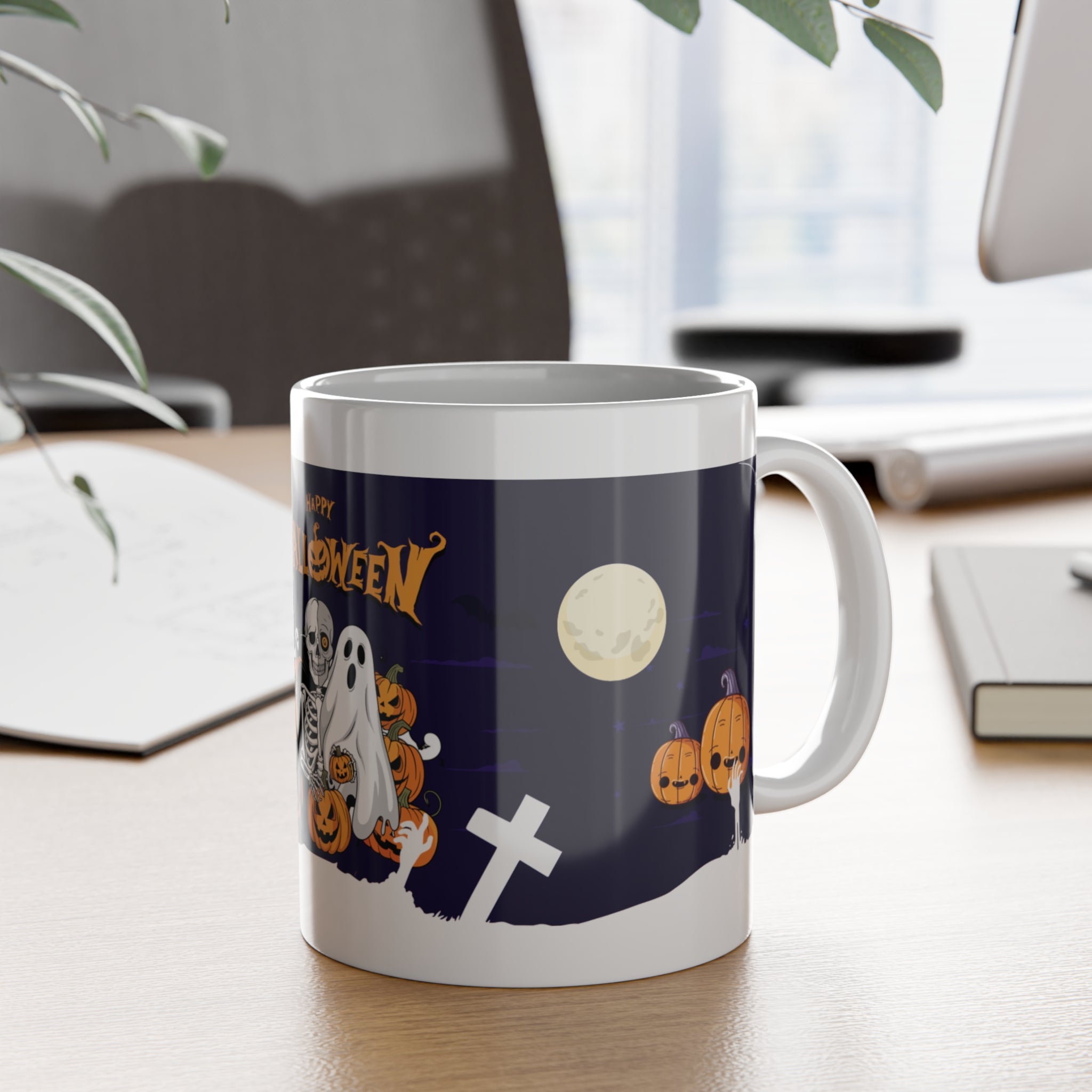 Halloween is Better with Skeleton | White Ceramic Mug